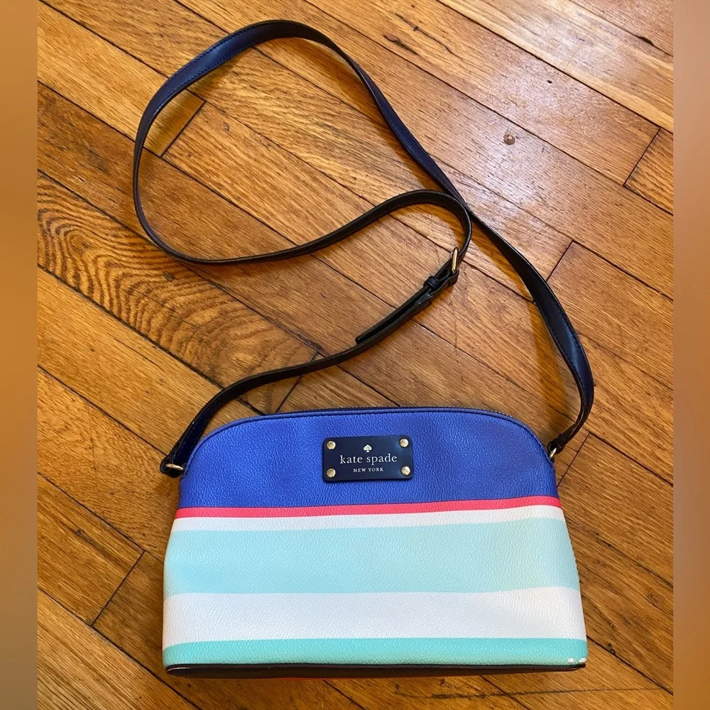 KATE SPADE Wellesley Hanna Stripe Crossbody Shoulder Purse Handbag Multicolor